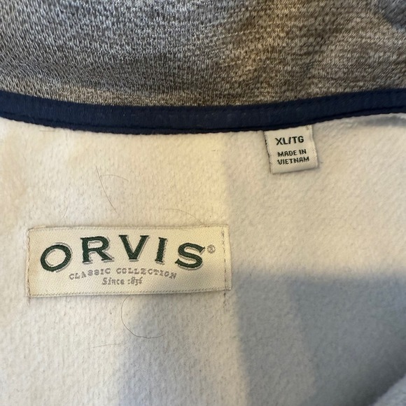 Orvis Classic Collection Mens XL Full Zip Jacket Gray Blue Outdoor - Picture 2 of 7